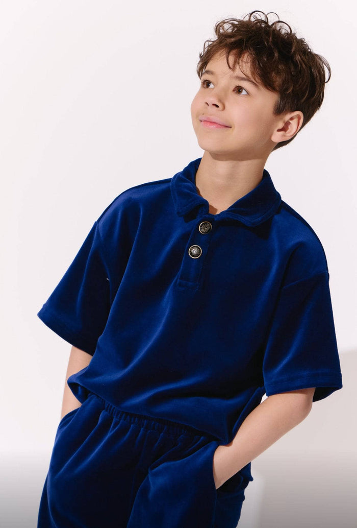 lola-new-arrival Velour Boys Beach Set