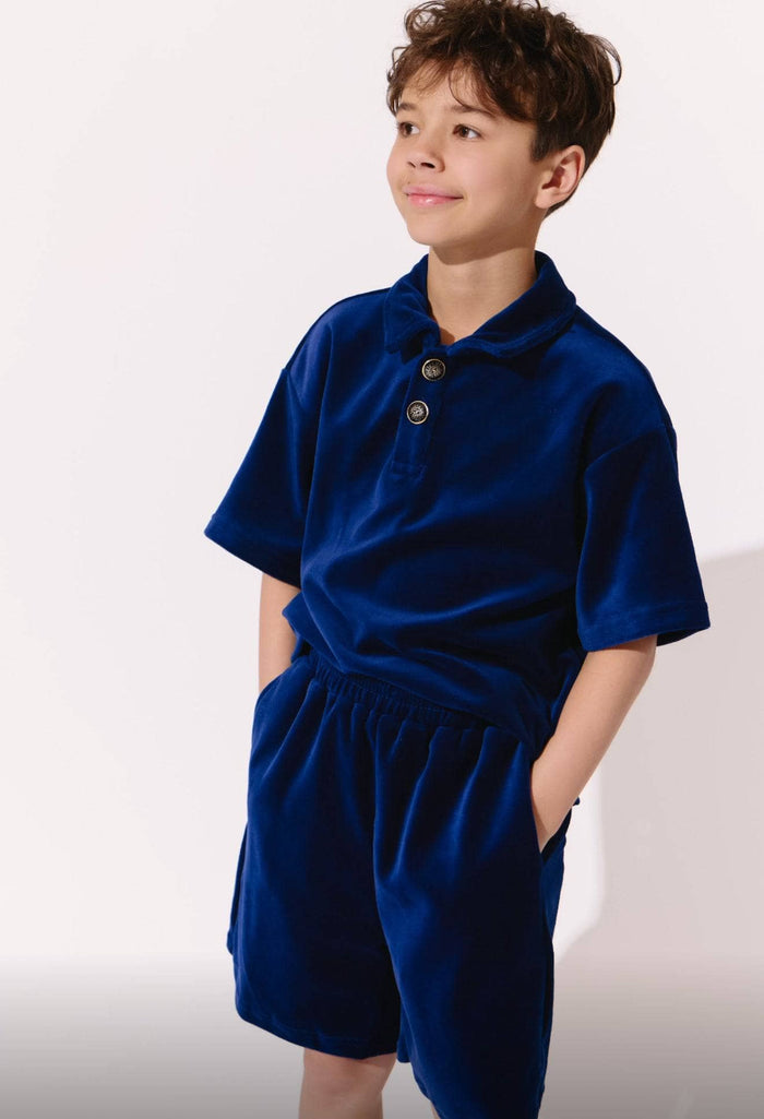 lola-new-arrival Velour Boys Beach Set