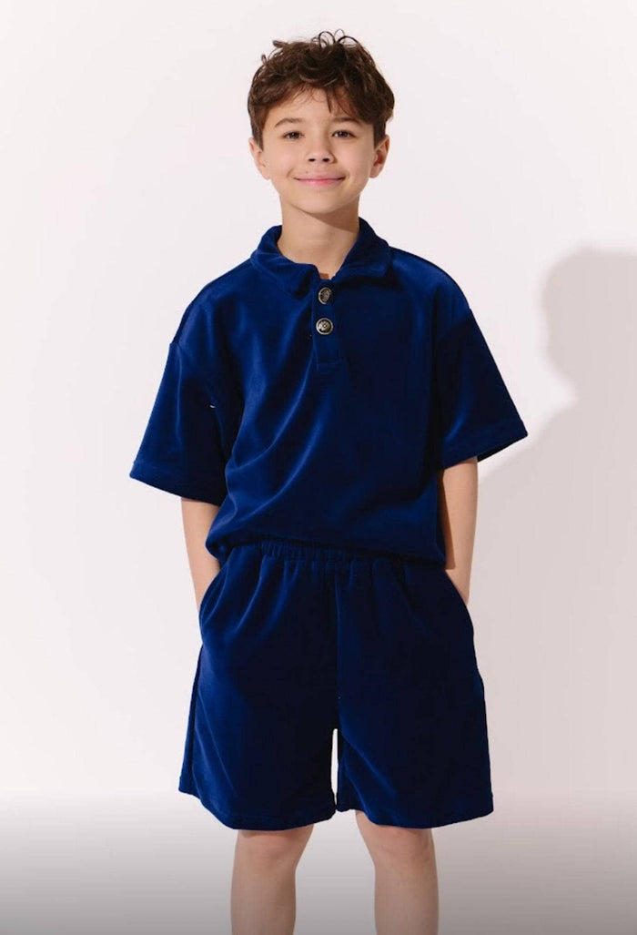 lola-new-arrival Velour Boys Beach Set