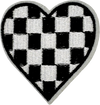 Black and White Checkered Heart