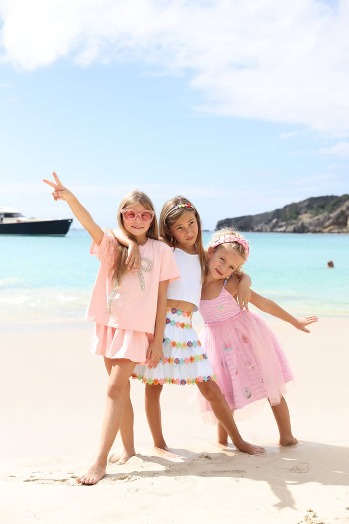 Lola + The Boys White Happy Floral Set