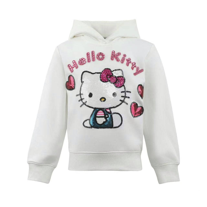 Lola + The Boys White Hello Kitty Gem Love Hoodie