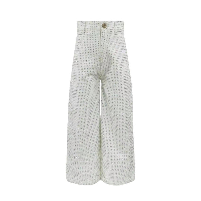Lola + The Boys White Sparkle Crystal Denim Jeans