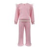 Lola + The Boys Small Women's Pretty in Pink Feather Athletic Set