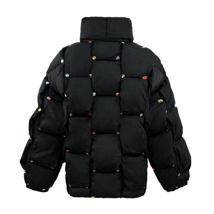 Lola + The Boys Women's Rainbow Gem Puffer