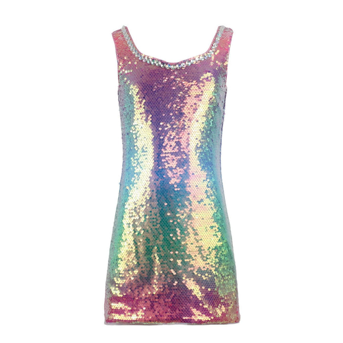lola-spring Women’s Rainbow Sunset Gem Dress