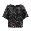 Lola + The Boys Large Women’s Shimmer Stardust Sequin Top
