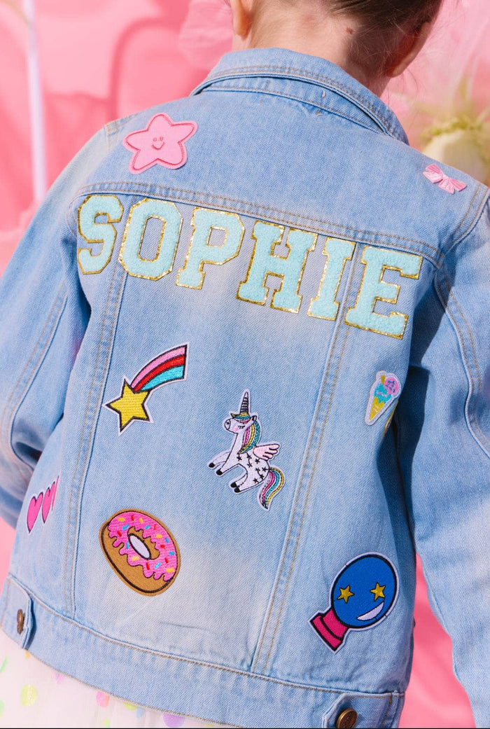 exclude-patch Womens Customizable Patch Denim Jacket – Teen/Women