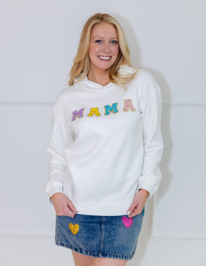 Lola + The Boys Womens Women's Gems MAMA Hoodie