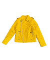 Lola + The Boys 10 Yellow Leather Jacket