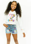 Lola + The Boys You Are The Greatest Cropped Hoodie
