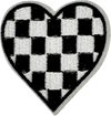 Black and White Checkered Heart