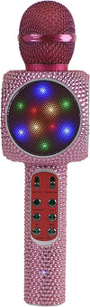 Wireless express Accessories Pink Bling Karaoke Mic Silver - Now Limited Edition Pink