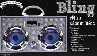Wireless express Accessories Bling Mini LED BoomBox Speakers