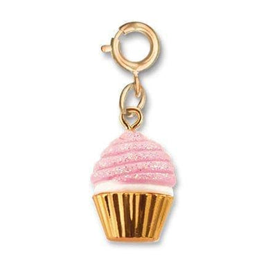 Charm It! Accessories Gold Pink Glitter Cupcake Charm Charm It! Charms