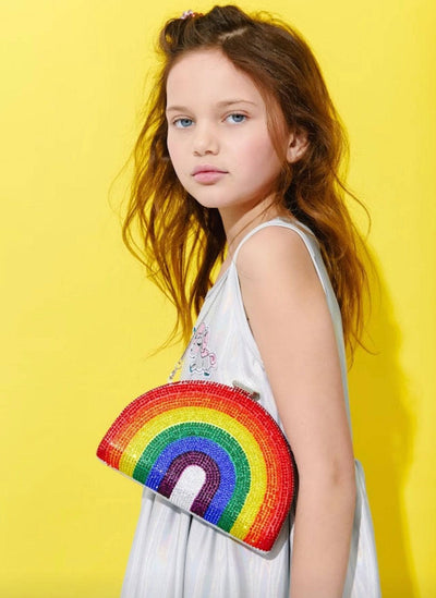rainbow clutch bag
