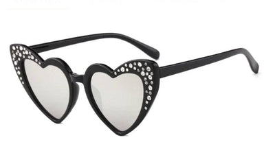 Lola & The Boys Accessories Crystal mini  Heart Sunglasses