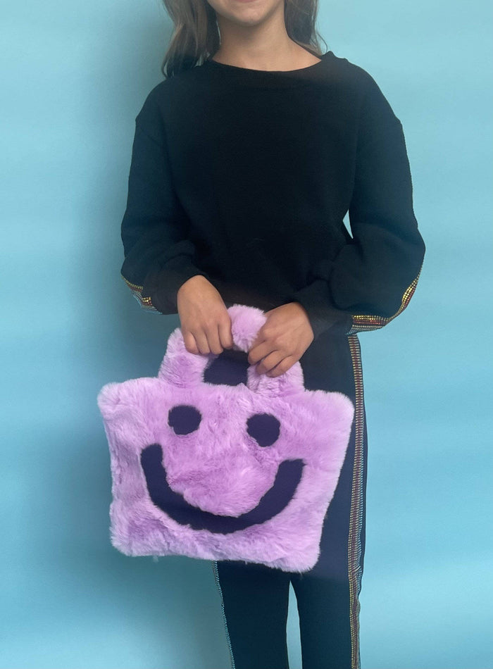 Lola + The Boys Accessories Fuzzy Smiley Purse