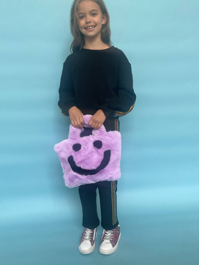 Lola + The Boys Accessories Fuzzy Smiley Purse
