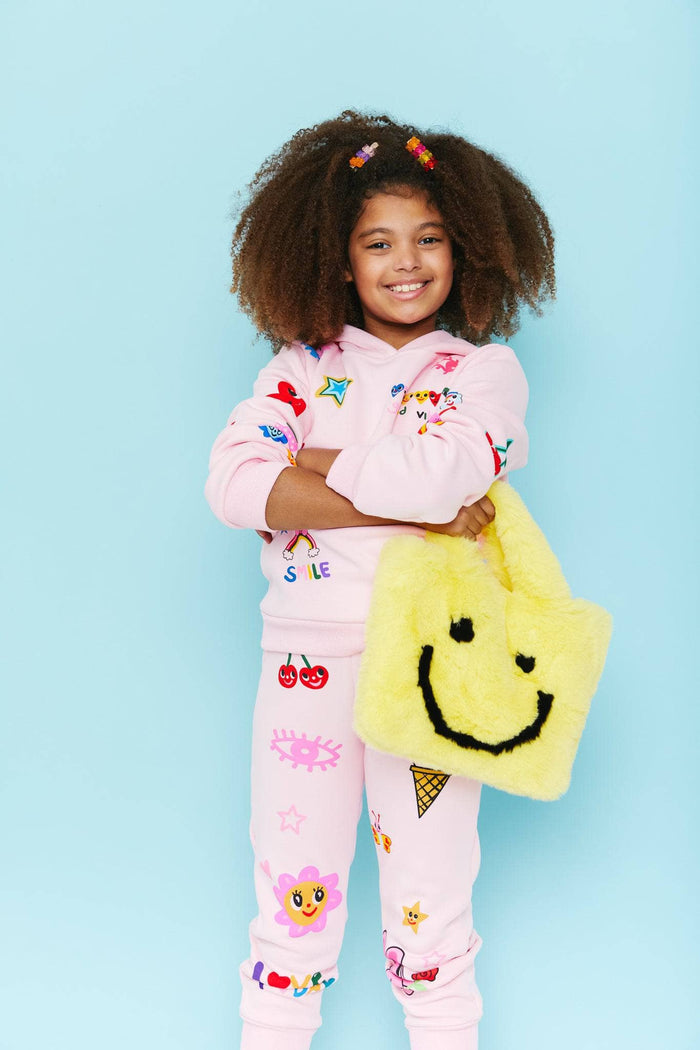 Lola + The Boys Accessories Fuzzy Smiley Purse