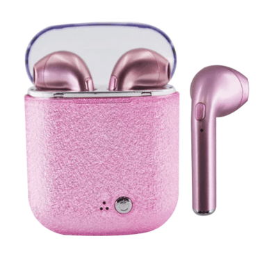 Lola + The Boys Accessories Pink Glitter Earbuds