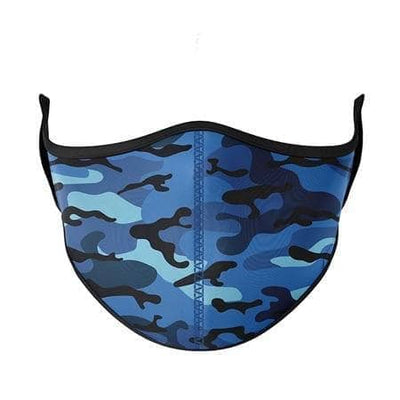 Lola + The Boys Accessories Blue Camo Graphic Print Mask (8 & up)