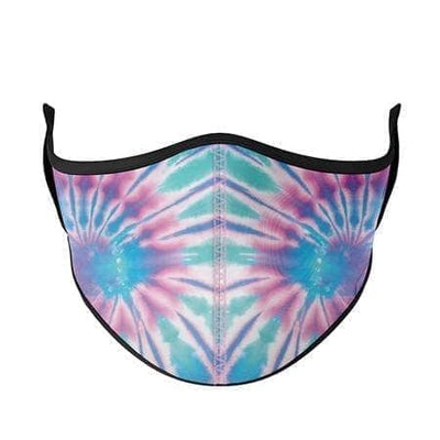 Lola + The Boys Accessories Blue & Pink Tie Dye Graphic Print Mask (8 & up)