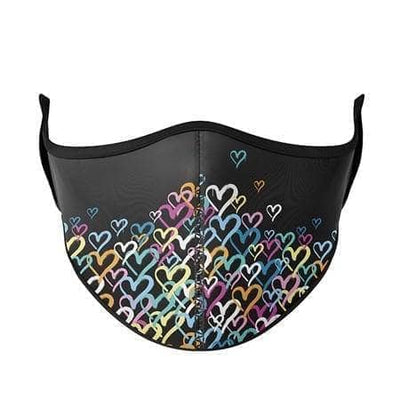 Lola + The Boys Accessories Colorful hearts Graphic Print Mask (8 & up)