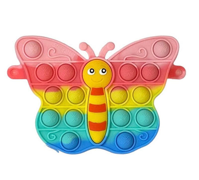 Lola & The Boys Accessories Pastle Rainbow Butterfly Happy Butterfly Fidget Purse