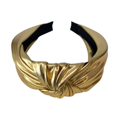 Lola + The Boys Accessories Gold Metallic Knotted Headbands