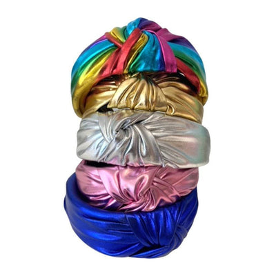 Lola + The Boys Accessories Rainbow Metallic Knotted Headbands