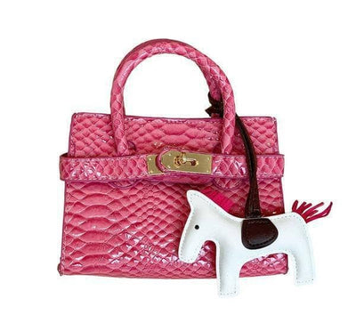 Lola + The Boys Accessories Mini faux croc purse with horse