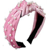 Lola + The Boys Accessories Pink Pearl Knot Turban Headband
