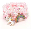 Lola + The Boys Accessories Pink Rainbow Unicorn Bracelet Stack