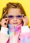 Lola + The Boys Accessories Purple Crystal Wing Sunglasses