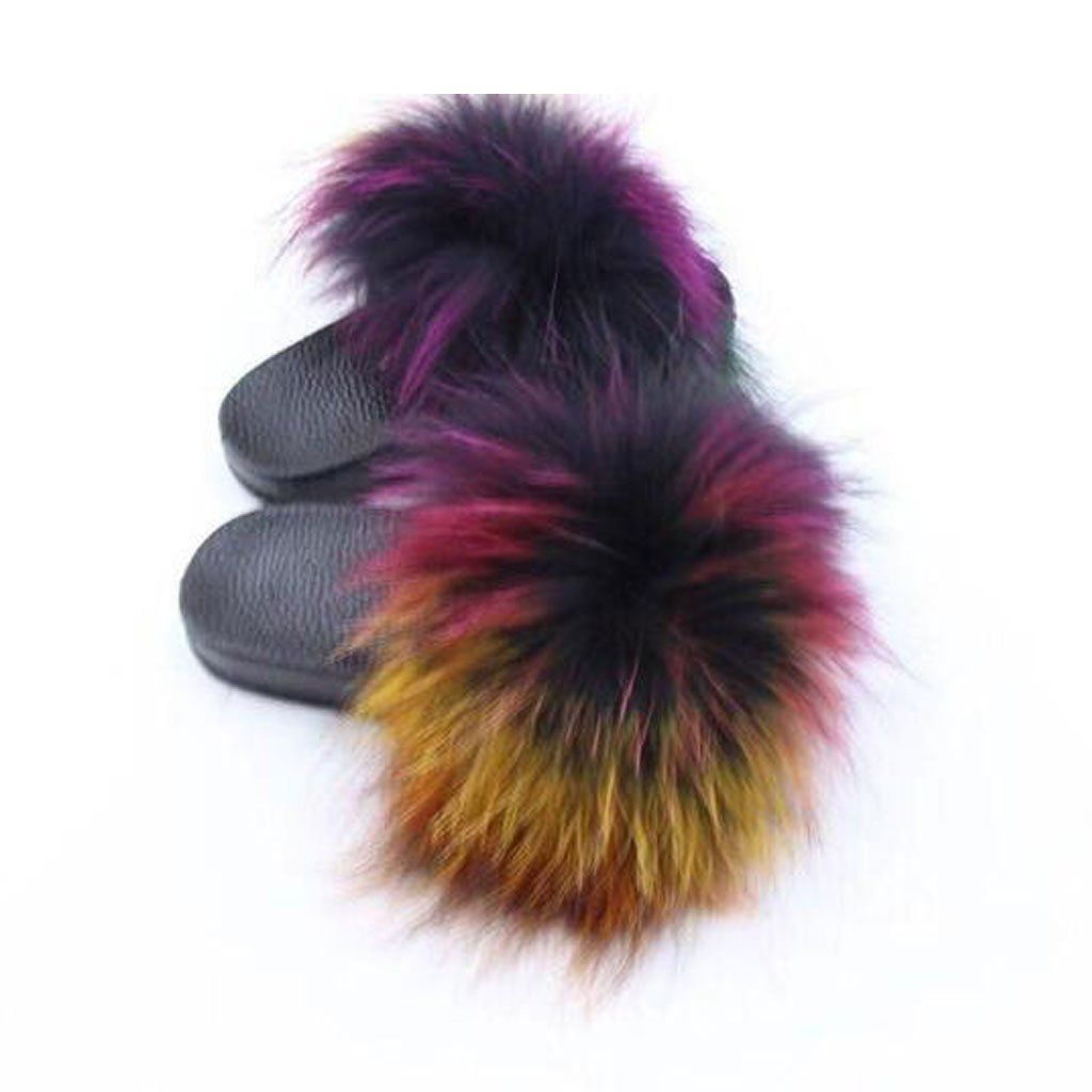 Fox fur slides