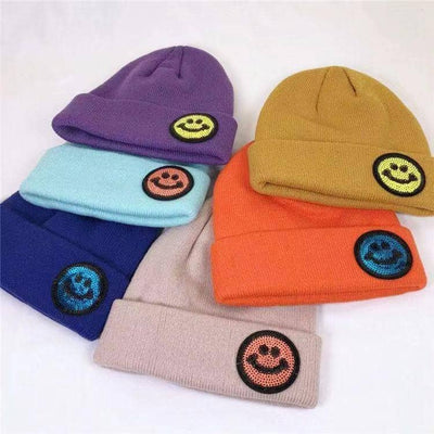 Lola + The Boys Accessories Smiley Face Beanie