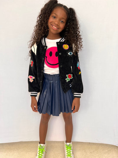 Lola + The Boys All About The Patch Varsity Patch Bomber (Pre Order Ships 9/30)