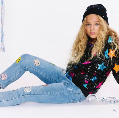 Lola + The Boys All Over Emoji Jeans
