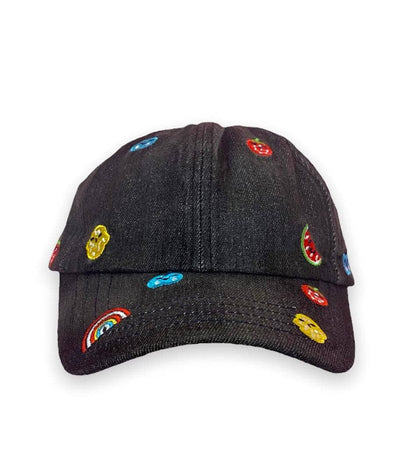 Lola + The Boys black All over patch denim hat