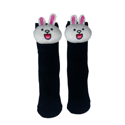 Lola + The Boys Bunny/black Animal knee socks