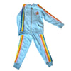 Lola + The Boys Baby blue rainbow sequin joggers set