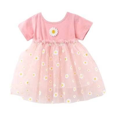 Lola + The Boys Pink / 3/6 month Baby Chamomile Dress