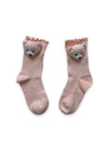 Lola + The Boys Pink Bear Socks