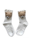 Lola + The Boys White Bear Socks