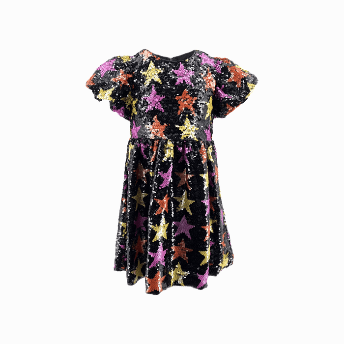 Black Sequin Winter Stars Dress Black Sequin Winter Stars Dress
