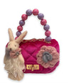 Lola + The Boys Bunny velour mini purse