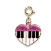 Lola + The Boys Gold Glitter Piano Heart Charm Charm It! Charms!