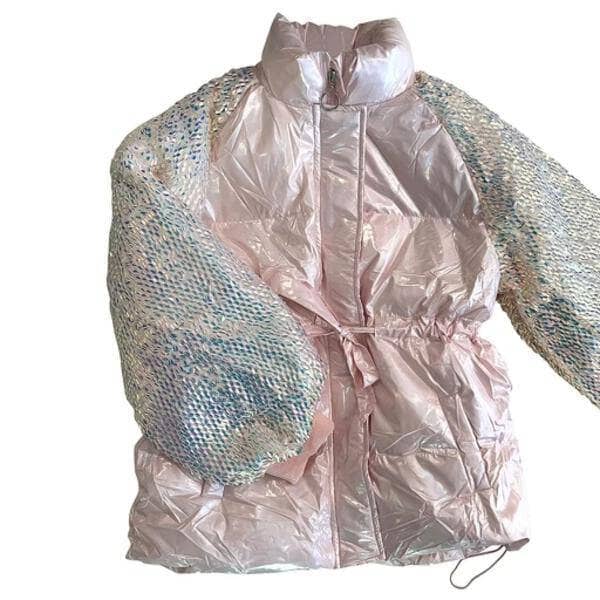 Mermaid Sleeve Puffer Coat