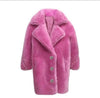 Lola + The Boys coat Womens Hot Pink Crystal Teddy Coat